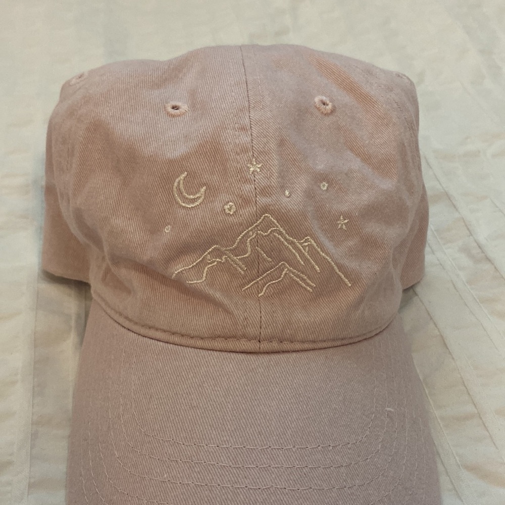 Embroidered Pink Baseball Cap